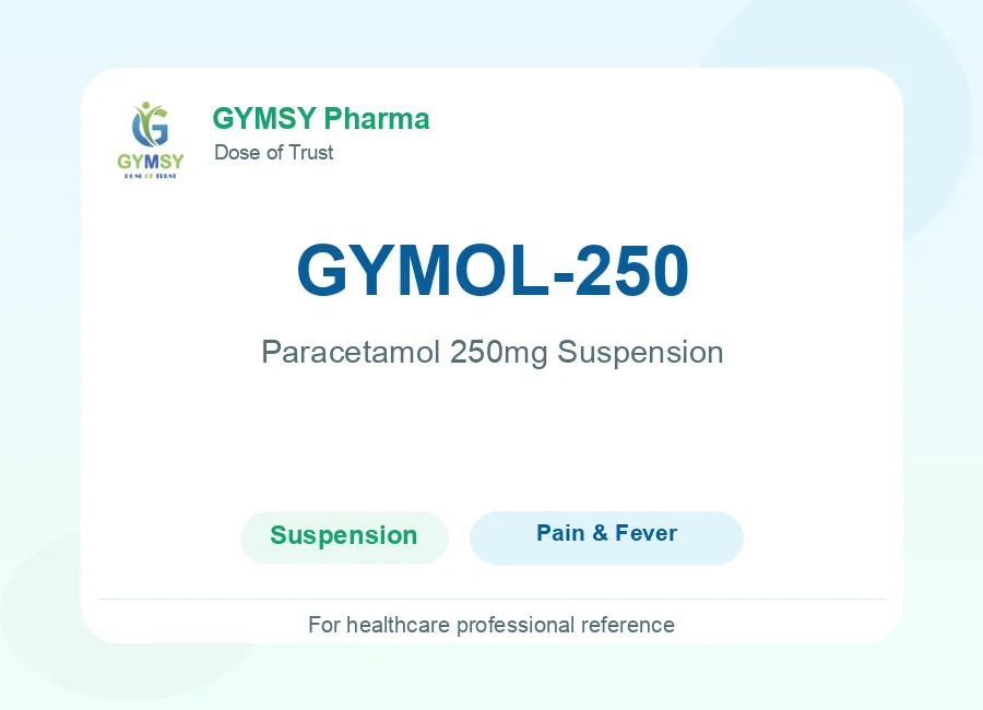 GYMOL-250 Paracetamol 250mg Suspension by GYMSY Pharma