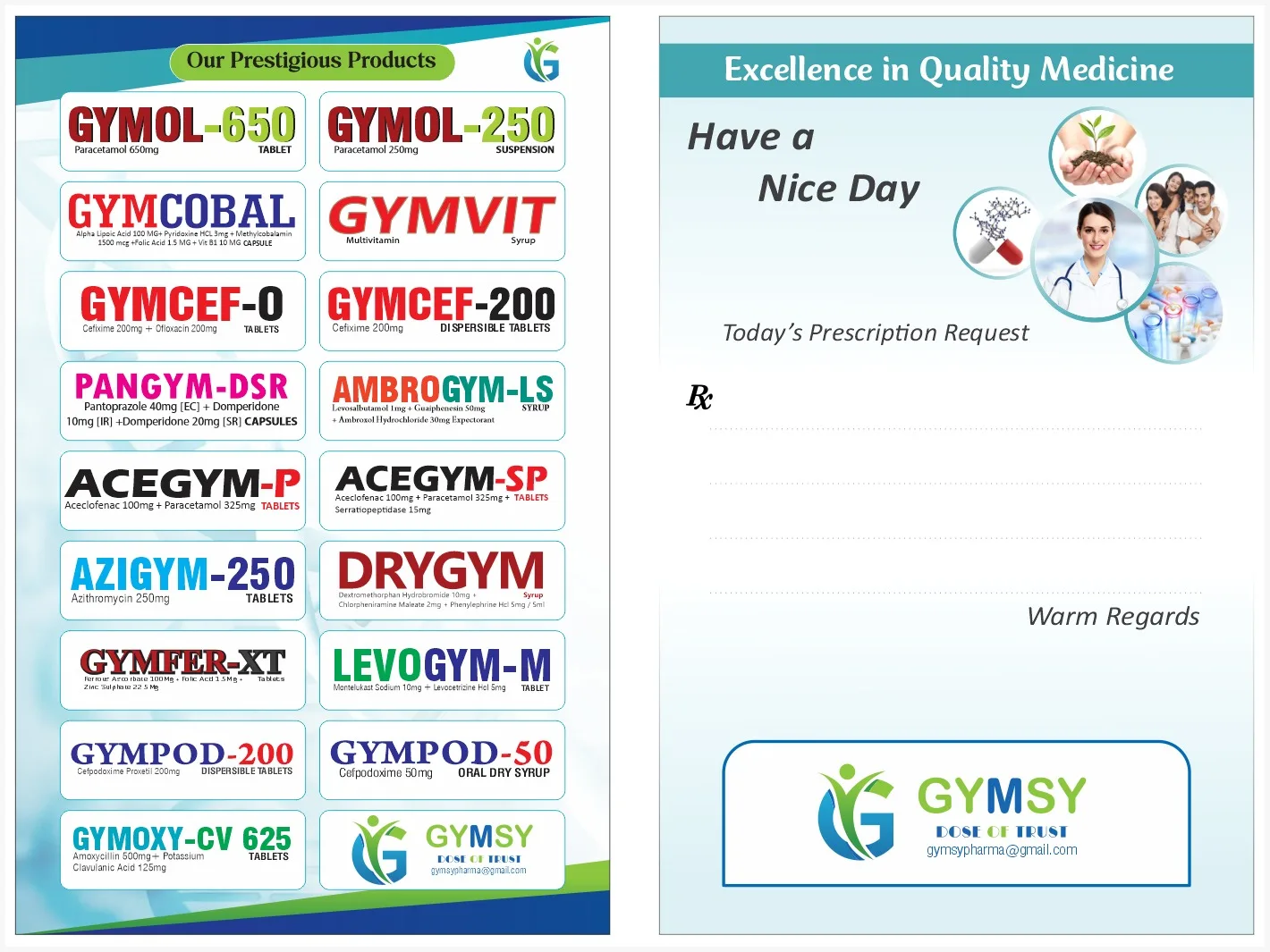 GYMSY Pharma pharmaceutical products